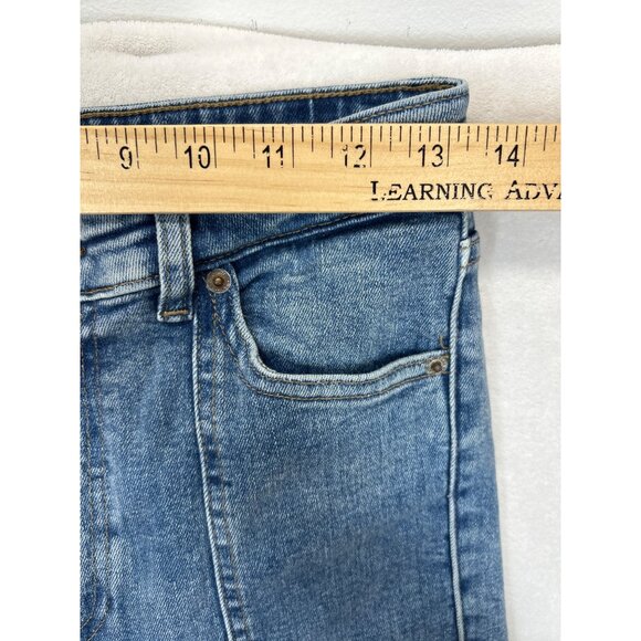 Zara Jeans Womens 6 Blue Denim Straight Skinny Split Ankle‎ High Rise - Picture 7 of 10